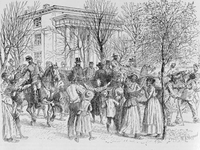 Centraal deel van Taunton, Massachusetts, uit 