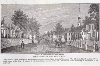 Hoofdstraat in Worcester, uit 
