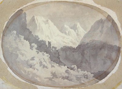 Alpien landschap door John Warwick Smith