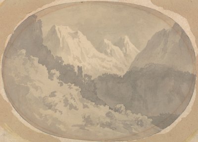 Alpien landschap door John Warwick Smith