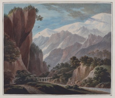 Opstijgend uit de Vallei van Sallanches naar Chamonix, c.1781 door John Warwick Smith