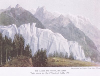 De Glacier Des Bossons, Chamonix, uit British Adventure gepubliceerd door Collins, 1947 door John Warwick Smith