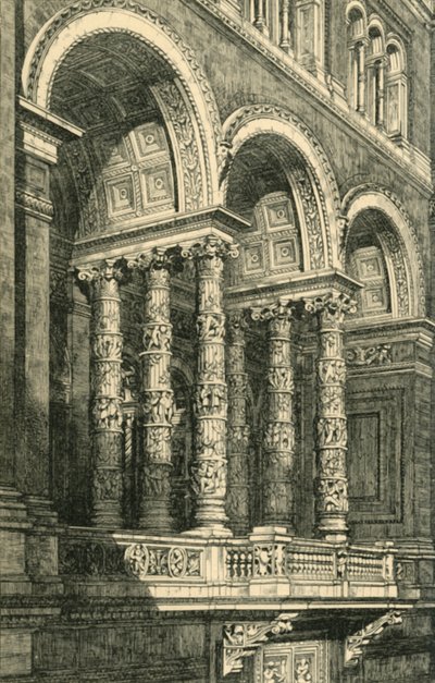 Centraal recess in de hoofdquadrangle, ca. 1860s, 1881 door John Watkins