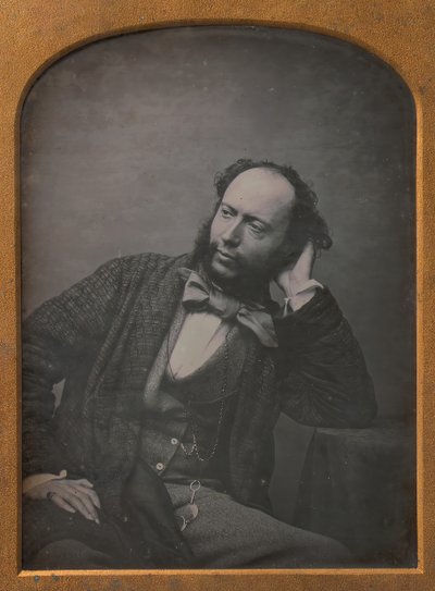 Zittende Middelbare Man in Strik en Jas, 1850s door John Watkins