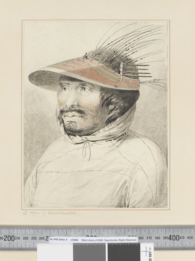 F.28 Een man van Oonalashka, ca. 1773-84 door John Webber