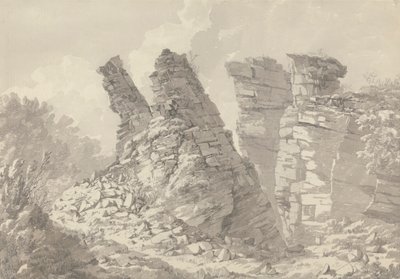 Hob Thursts Huizen, Monsoldale, Derbyshire door John Webber