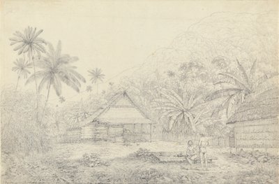Uitzicht op het Eiland Krakatau door John Webber