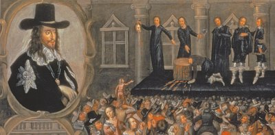 Een ooggetuigenverslag van de executie van koning Karel I in 1649 (detail) door John Weesop