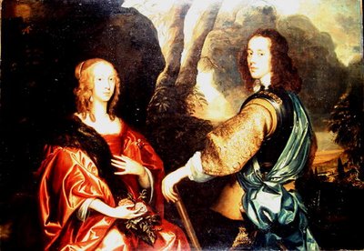 Dubbelportret van een dame en een heer door John Weesop