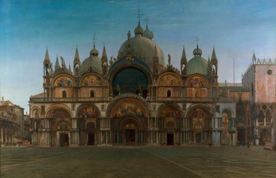 Westelijke gevel van de Basiliek van San Marco, Venetië, Italië door John Wharlton Bunney