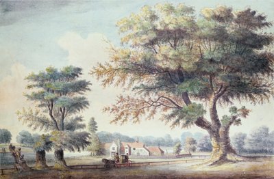 Het oude Cheesecake House, ten noorden van de Serpentine, 1786 door John White
