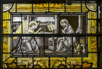 Oxford, Trinity College, James Powell & Sons, John William Brown, De Aankondiging door John William Brown