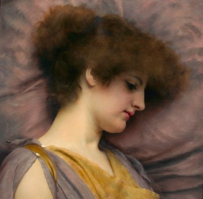 Verre gedachten, door John William Godward door John William Godward