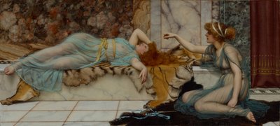 Ondeugendheid en rust door John William Godward
