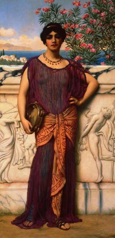 Het Tamboerijnmeisje door John William Godward