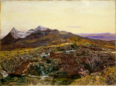 Cuillin Ridge, Skye, vanaf Sligachan, 1855 door John William Inchbold