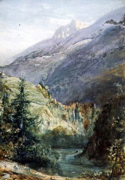 Op de Weg van Sepey, Zwitserland door John William Inchbold