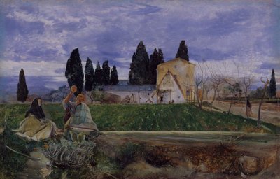 Lente in Spanje, nabij Gordella, ca. 1869 door John William Inchbold