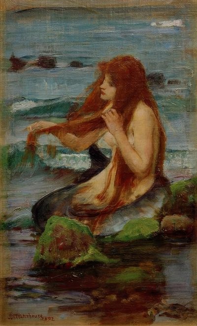 Een zeemeermin door John William Waterhouse