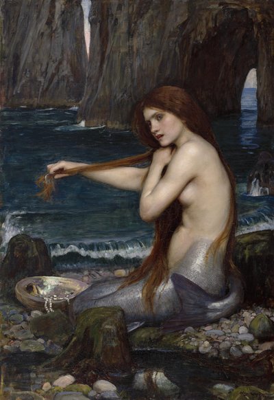 Een Zeemeermin door John William Waterhouse