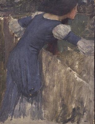Een Studie voor de Bloemenplukker door John William Waterhouse