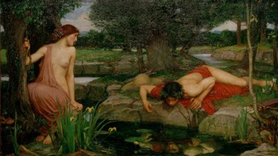 Echo en Narcissus door John William Waterhouse