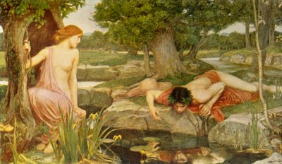Echo en Narcissus door John William Waterhouse