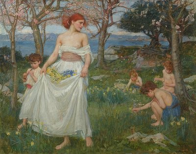 Lied van de lente. 1913 door John William Waterhouse