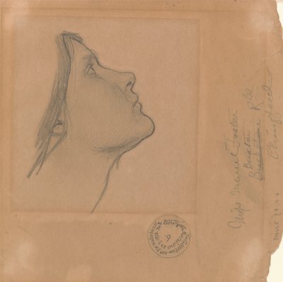 Studie voor "Lamia" door John William Waterhouse