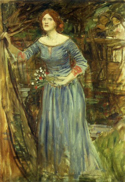 Studie voor Ophelia door John William Waterhouse