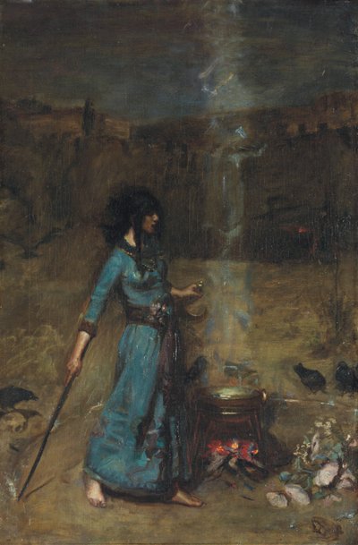 Studie voor De Magische Cirkel door John William Waterhouse