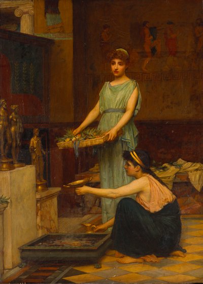 Het huishouden van de goden door John William Waterhouse