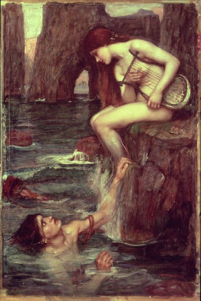De Sirene, c.1900 door John William Waterhouse