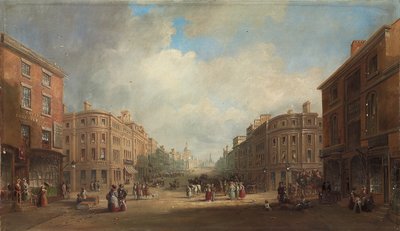 Een voorgesteld plan voor een nieuwe straat, Newcastle door John Wilson Carmichael