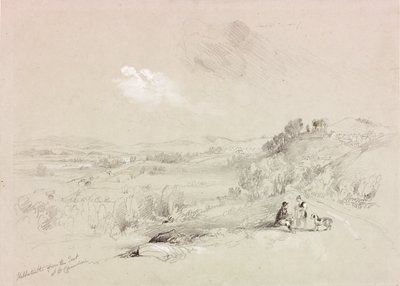 Haltwhistle vanuit het oosten door John Wilson Carmichael