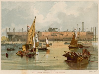 De Great Eastern op de stocks door John Wilson Carmichael