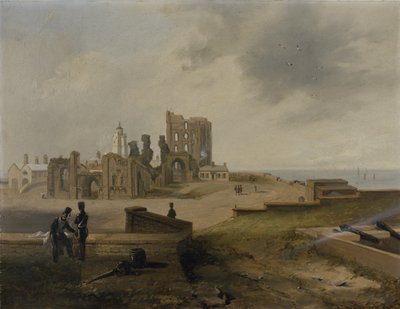 Tynemouth Priory vanuit het oosten door John Wilson Carmichael