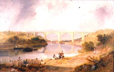 Victoria Brug over de River Wear door John Wilson Carmichael