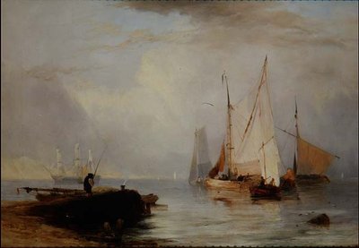 Visscène in het Noorden van Engeland door John Wilson Ewbank