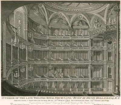 Interieur van het voormalige Theatre Royal, Drury Lane, Londen door John Winston