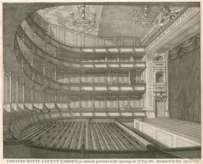 Theatre Royal, Covent Garden, Londen, zoals gewijzigd voor de opening op 15 september 1794 door John Winston