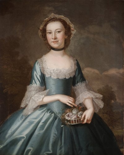 Ann Langdon, mevrouw Richard Ayscough, ca. 1755 door John Wollaston