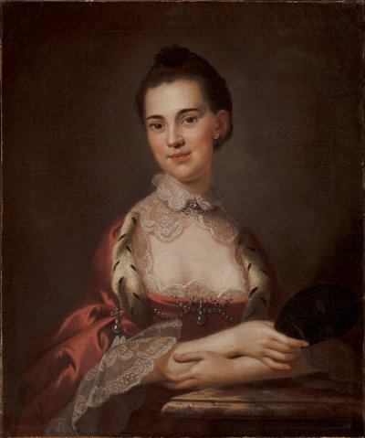 Portret van Anne Gibbes, mevrouw Edward Thomas, 1767 door John Wollaston