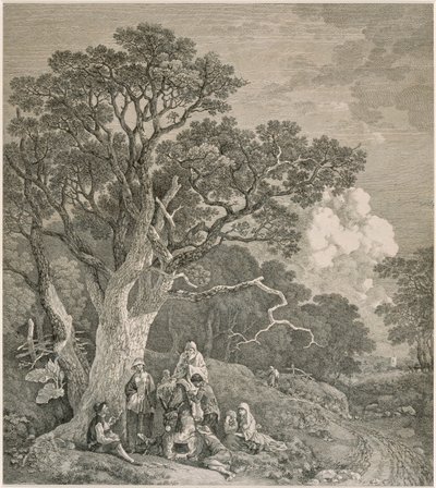 Zigeuners in een bos, naar Thomas Gainsborough door John Wood
