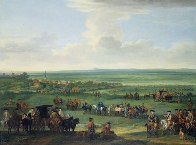 George I (1660-1727) in Newmarket, 4 of 5 oktober 1717 door John Wootton