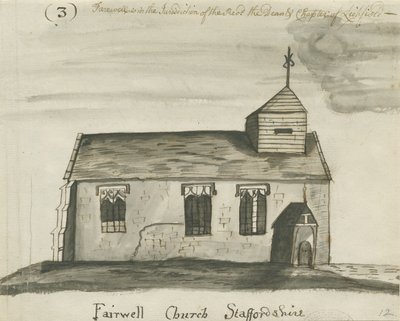 Farewell Kerk: pen en sepia tekening, nd [ca. 1780] door John Wright