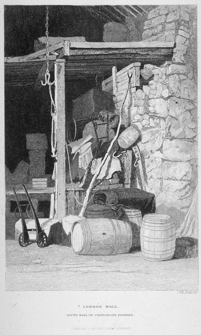 Fore Street, City of London, 1851 door John Wykeham Archer