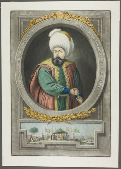 Othman Kahn I, uit Portretten van de keizers van Turkije door John Young