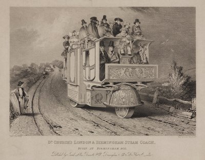 Dr. Churchs London & Birmingham Stoomkoets, 1833 door John after Cooke