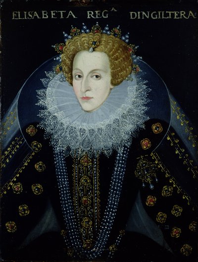 Portret van Koningin Elizabeth I (1533-1603) door John the Elder (circle of) Bettes